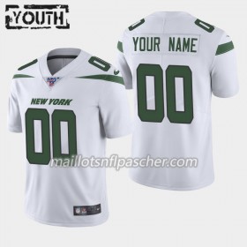 Maillot New York Jets Custom Nike Blanc 100th - Enfant